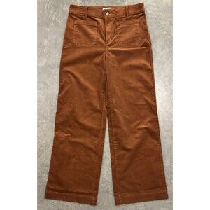 Loft The Palmer Wide Leg Corduroy Pants Womens Sz 8 Tall High Rise